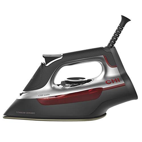 CHI Steam Iron, 1700W, Titanium Ceramic Soleplate, 3-Way Auto Shutoff