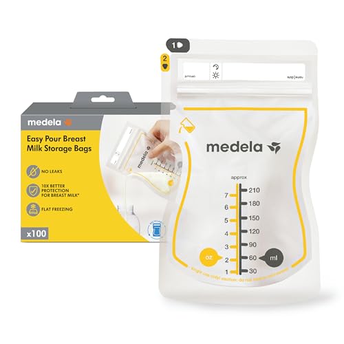 Medela Breastmilk Storage Bags, 100 Count, Leakproof & BPA Free