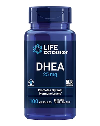 Life Extension DHEA 25mg Supplement, Hormone Balance, 100 Capsules