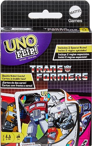 UNO Flip Transformers Card Game for All Ages