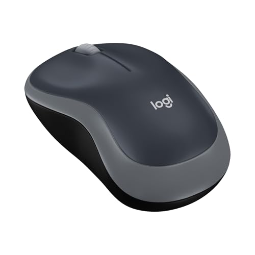 Logitech M185 Wireless Mouse, 12-Month Battery, Swift Grey