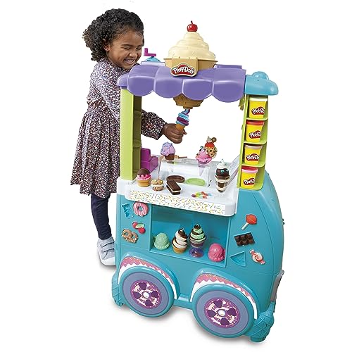 Play-Doh Ice Cream Truck Playset with Accessories, Non-Toxic
