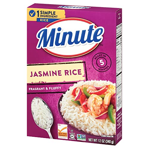 Minute Instant Jasmine Rice, 12 oz Box for Quick Meals