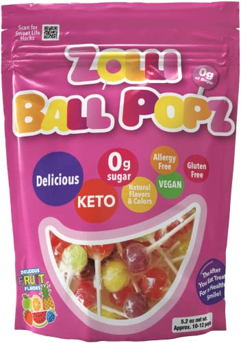Zollipops Anti-Cavity Lollipops, Ball Popz, 5.2 oz