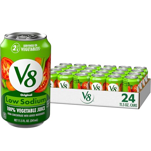 V8 Low Sodium Vegetable Juice, 11.5 oz, 24 Pack