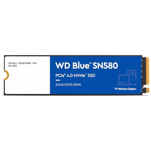 WD 1TB Blue SN580 NVMe SSD – Gen4, 4,150 MB/s