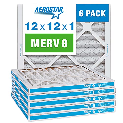 Aerostar 12×12 MERV 8 Air Filter, 6 Pack