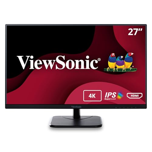 ViewSonic 27″ 4K IPS Monitor with Ultra-Thin Bezels