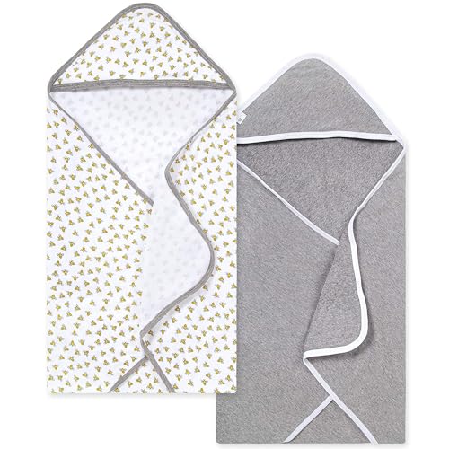 Burt’s Bees Baby Organic Cotton Hooded Towels, 2-Pack