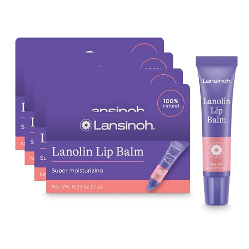 Lansinoh Lanolin Lip Balm 4 Pack, 0.25 oz Each