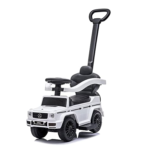 Mercedes G-Wagon Kids Stroller with Music & Horn, White