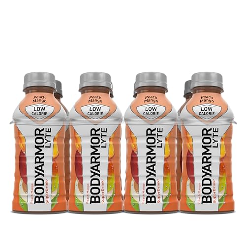 BODYARMOR LYTE Peach Mango Coconut Water, 12 Fl Oz, 8 Pack
