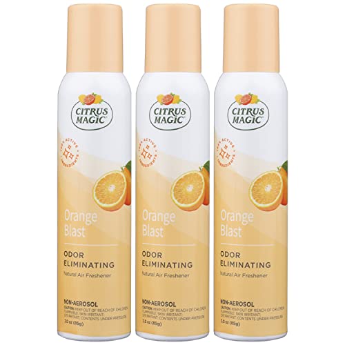 Citrus Magic Orange Blast Air Freshener Spray, 3-Pack