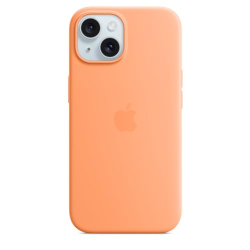 iPhone 15 Silicone MagSafe Case – Orange Sorbet