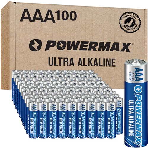 Powermax 100 AAA Alkaline Batteries, 10-Year Shelf Life