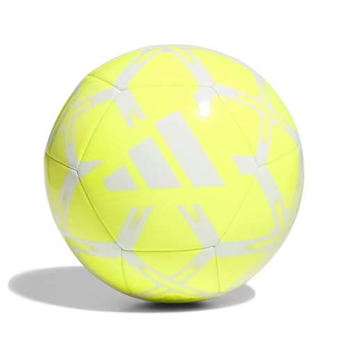 adidas Starlancer Soccer Ball, Lucid Lemon, Size 4