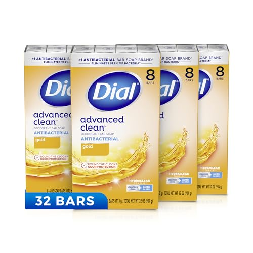 Dial Antibacterial Gold Bar Soap, 4 Oz, Pack of 32