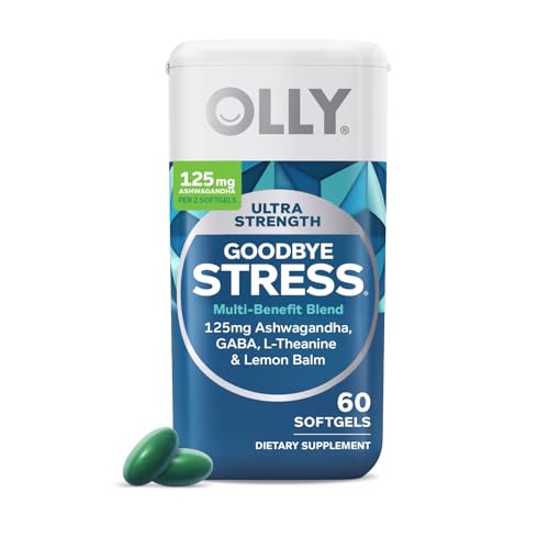 OLLY Goodbye Stress Softgels, 60 Count