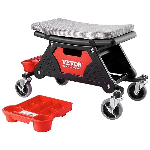 VEVOR Mechanic Stool, 300 LBS Capacity with Tool Storage