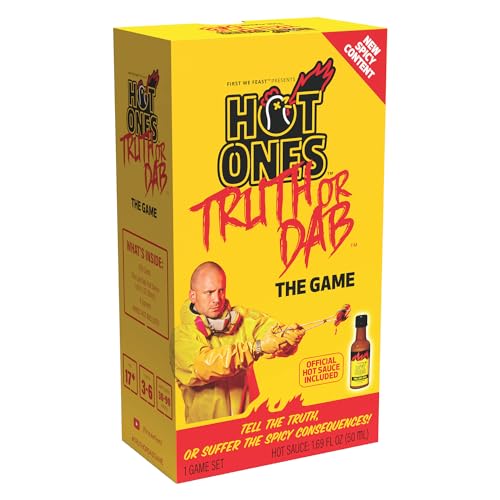 Hot Ones Truth or Dab Game with Hot Sauce (Ages 17+)