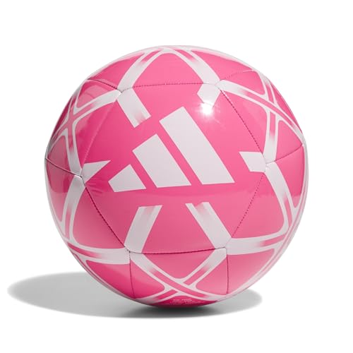adidas Starlancer Soccer Ball, Pink/White, Size 4