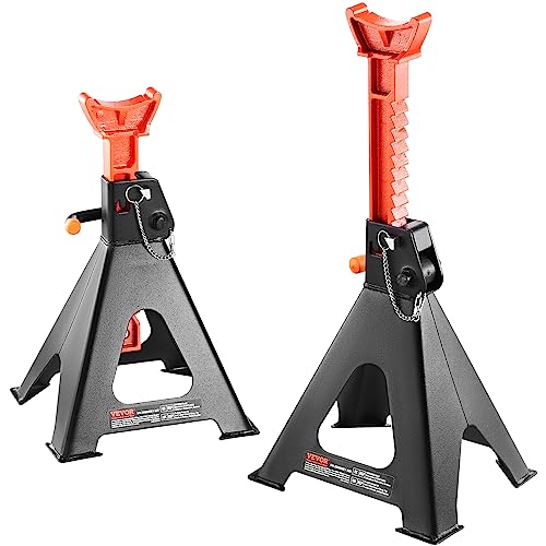 VEVOR 6 Ton Car Jack Stands, Adjustable 14.2-23 inch, Red