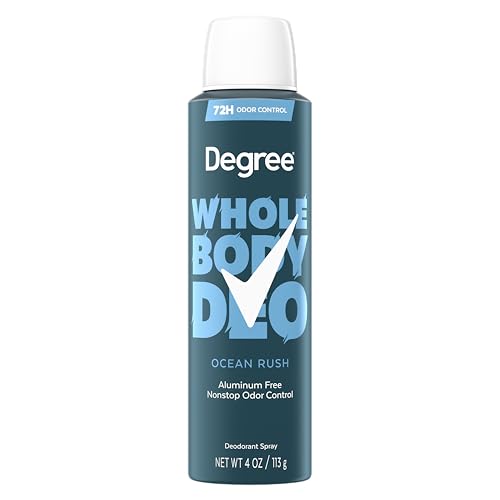 Degree Men Ocean Rush Deodorant Spray, Aluminum-Free, 72H Protection, 4 oz
