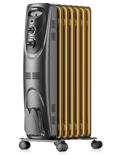 PELONIS 1500W Oil Filled Radiator Heater, Safe & Quiet