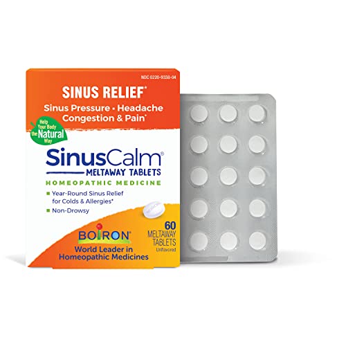Boiron SinusCalm Tablets for Sinus Pain Relief – 60 Count