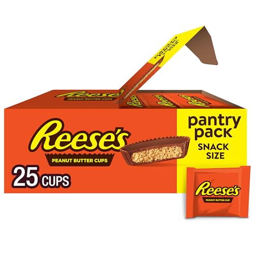 REESE’S Snack Size Peanut Butter Cups, 13.75 oz (25 Pieces)