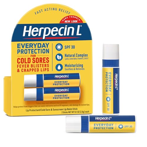 Herpecin L Lip Balm Stick SPF30, Cold Sore Relief, 2 Pack