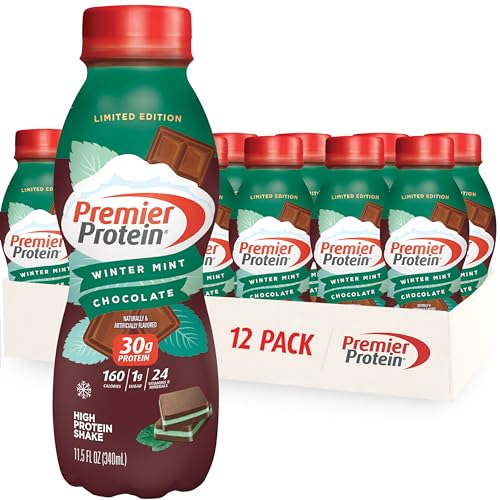 Premier Protein Winter Mint Shake, 30g Protein, 12 Pack