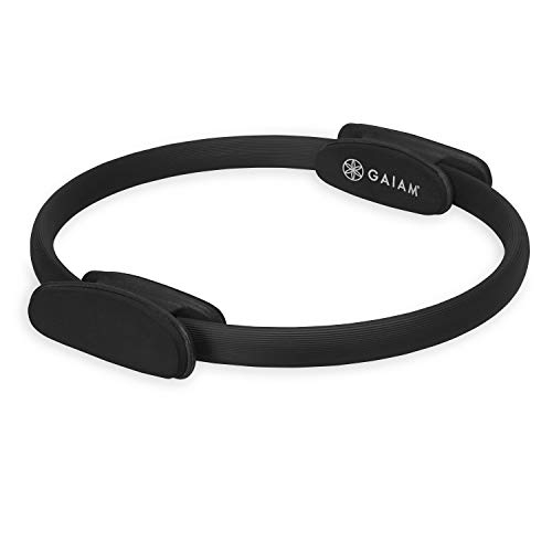 Gaiam 15″ Pilates Ring with Foam Handles – Black
