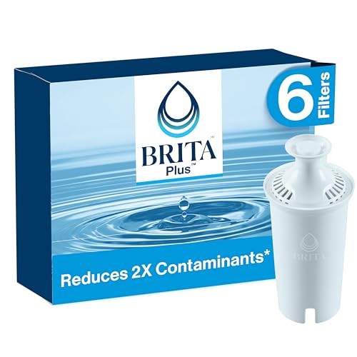 Brita Plus BPA-Free Water Filter, 6-Pack, 40 Gallons