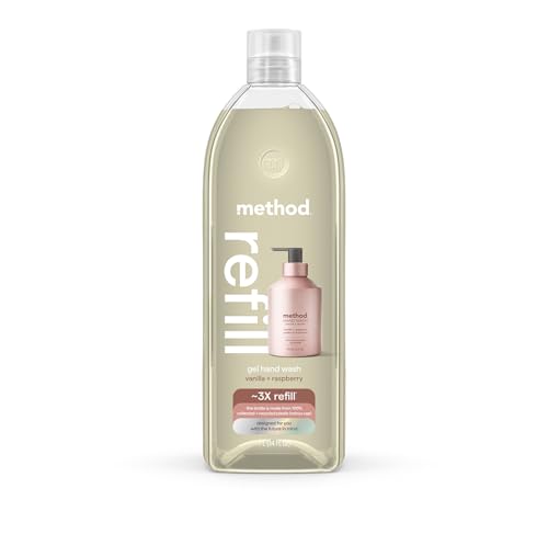 Method Vanilla Raspberry Gel Hand Soap Refill, 34 Fl Oz