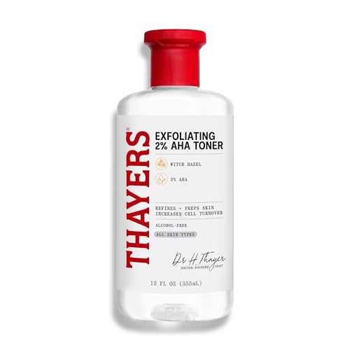 Thayers AHA Exfoliating Toner with Glycolic & Lactic Acid, 12oz