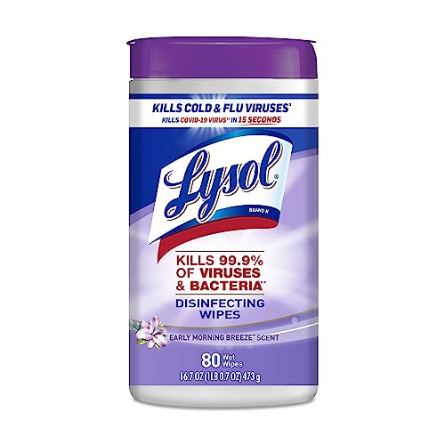 Lysol Antibacterial Multi-Surface Wipes, Early Morning Breeze, 80 Ct