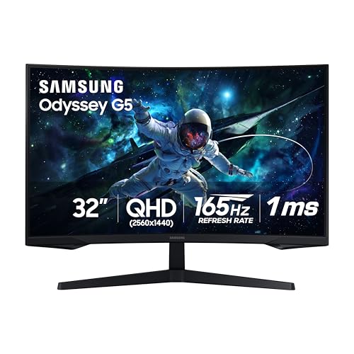 Samsung 32” Odyssey G55C QHD Curved Gaming Monitor, 165Hz