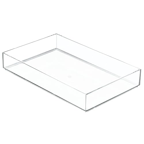 iDesign Clear Plastic Drawer Organizer, 8″ x 12″ x 2″