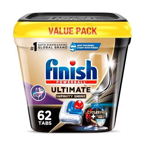 Finish Infinity Shine Dishwasher Pods, 62 Ct, Powerful Stain Removal