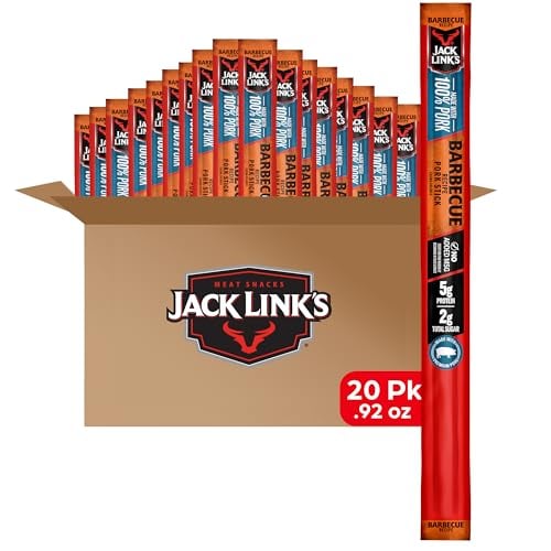 Jack Link’s BBQ Pork Meat Sticks – 20 Pack