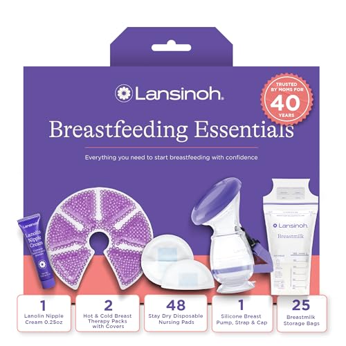 Lansinoh Breastfeeding Kit: Nursing Pads, Storage Bags, Nipple Cream