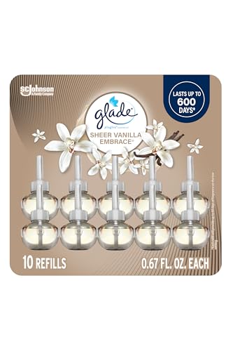 Glade PlugIns Vanilla Embrace Air Freshener Refills, 10 Pack
