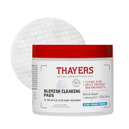 Thayers Acne Pads with Salicylic Acid, Witch Hazel, 60 Ct