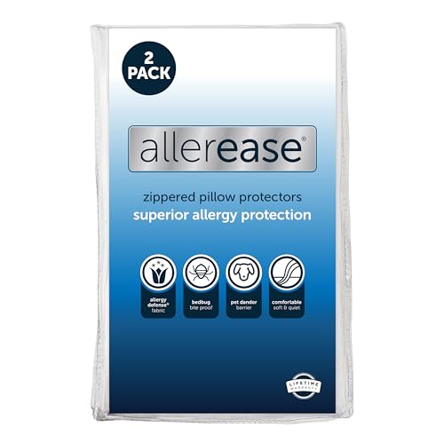 Set of 2 AllerEase Pillow Protectors – Moisture-Wicking, Allergy Protection