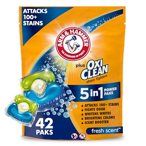 Arm & Hammer OxiClean 5-in-1 Detergent Paks, 42ct