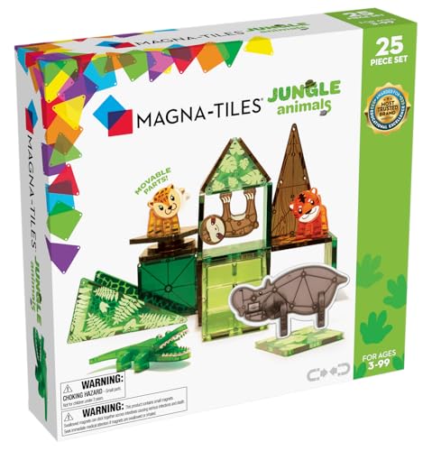 MAGNA-TILES Jungle Animals 25-Piece Magnetic Set