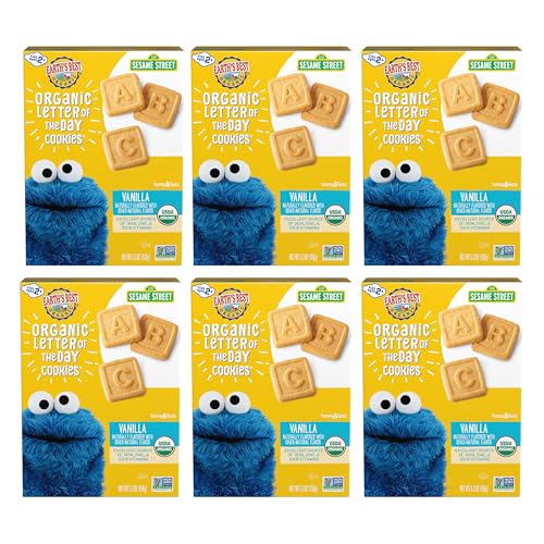 Earth’s Best Organic Toddler Vanilla Cookies, 5.3oz, Pack of 6