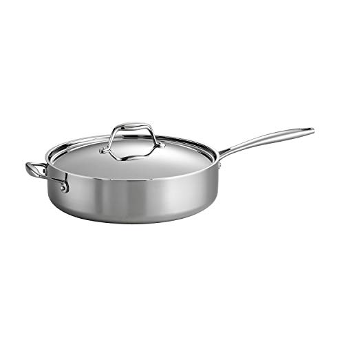 Tramontina 6-Quart Tri-Ply Stainless Steel Saute Pan, Induction-Ready