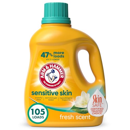 Arm & Hammer Sensitive Fresh Scent Laundry Detergent, 105 Loads